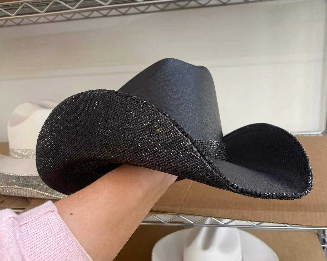 Rhinestone Cowgirl Women's "Blacked Out" Square Style Cowgirl Hat