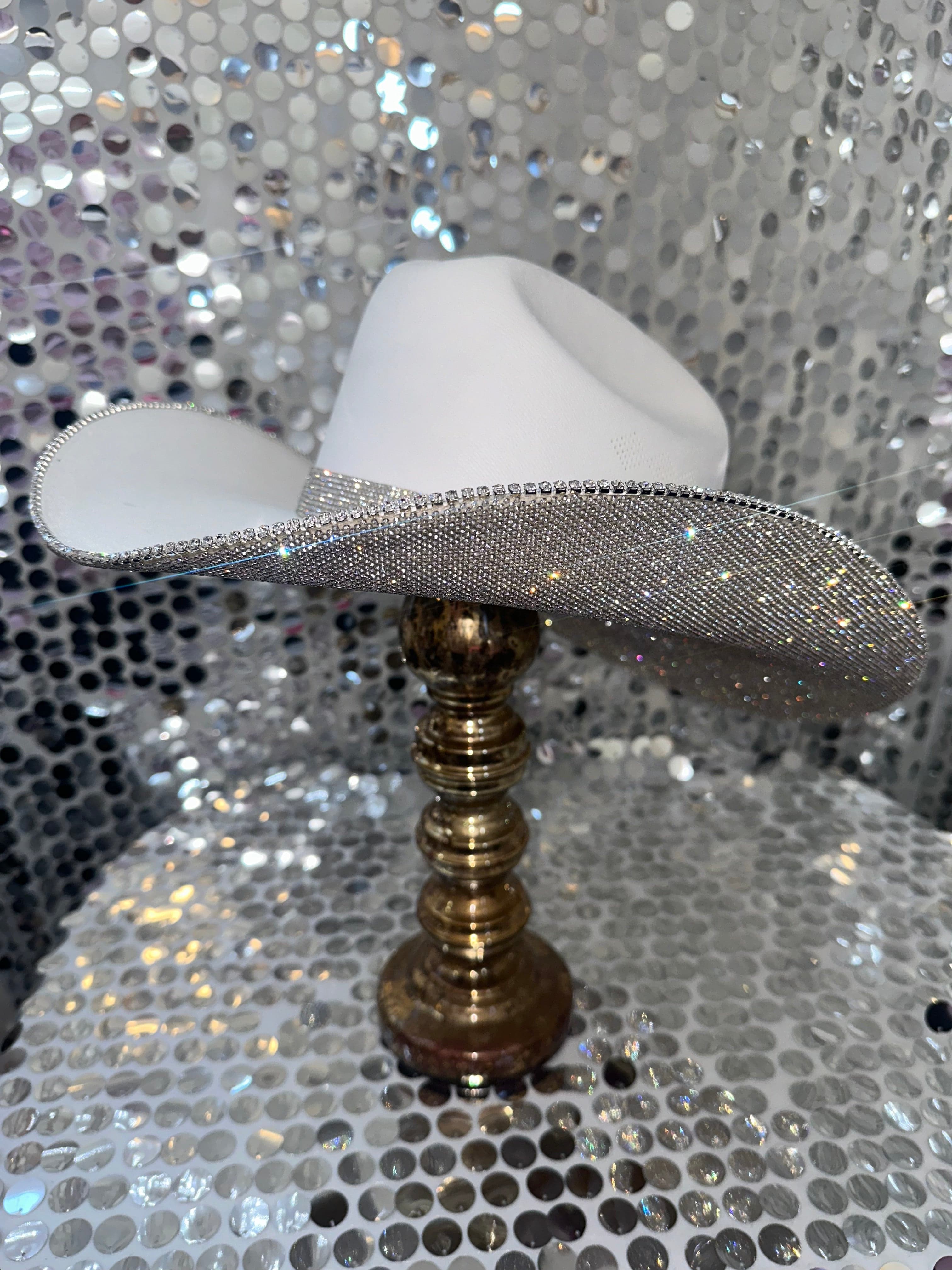 Rhinestone Cowgirl Women's The original " Underneath Brim Rhinestone Cowgirl" Hat - Image 3