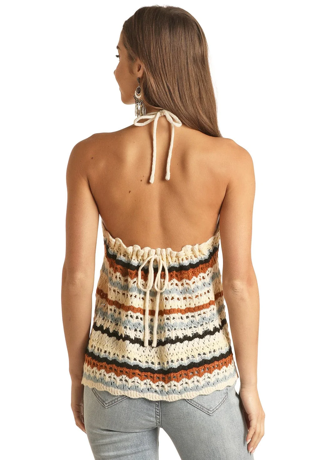 Rock & Roll Cowgirl Women's Knitted Halter Tank RRWT20RZON - Image 2