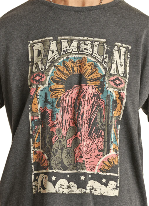 Rock & Roll Cowgirl Women's Ramblin Long Sleeve Graphic T-Shirt BW22T02067 - Image 3