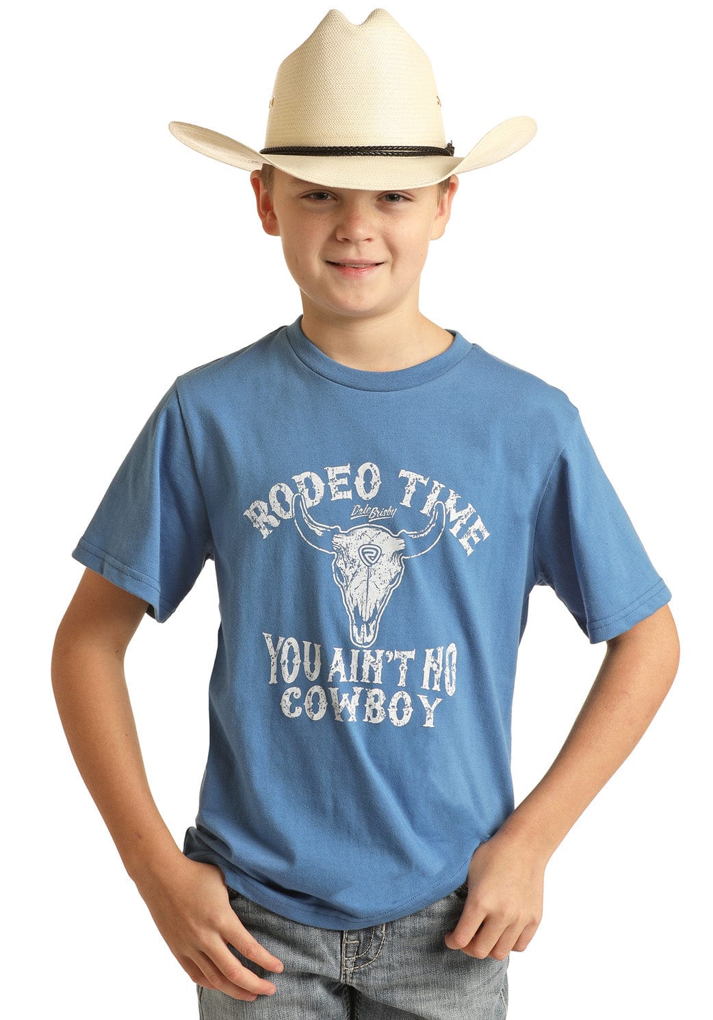 Rock & Roll Denim Boys "Ain't No Cowboy" Dale Brisby Blue T-Shirt RRBT21RZM8