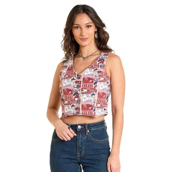 Rock & Roll Denim Women's Americana Vest BW98D06392
