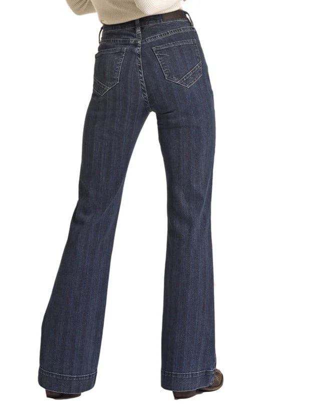 Rock & Roll Cowgirl Women's Striped High Rise Trouser RRWD5HRZQN - Image 2