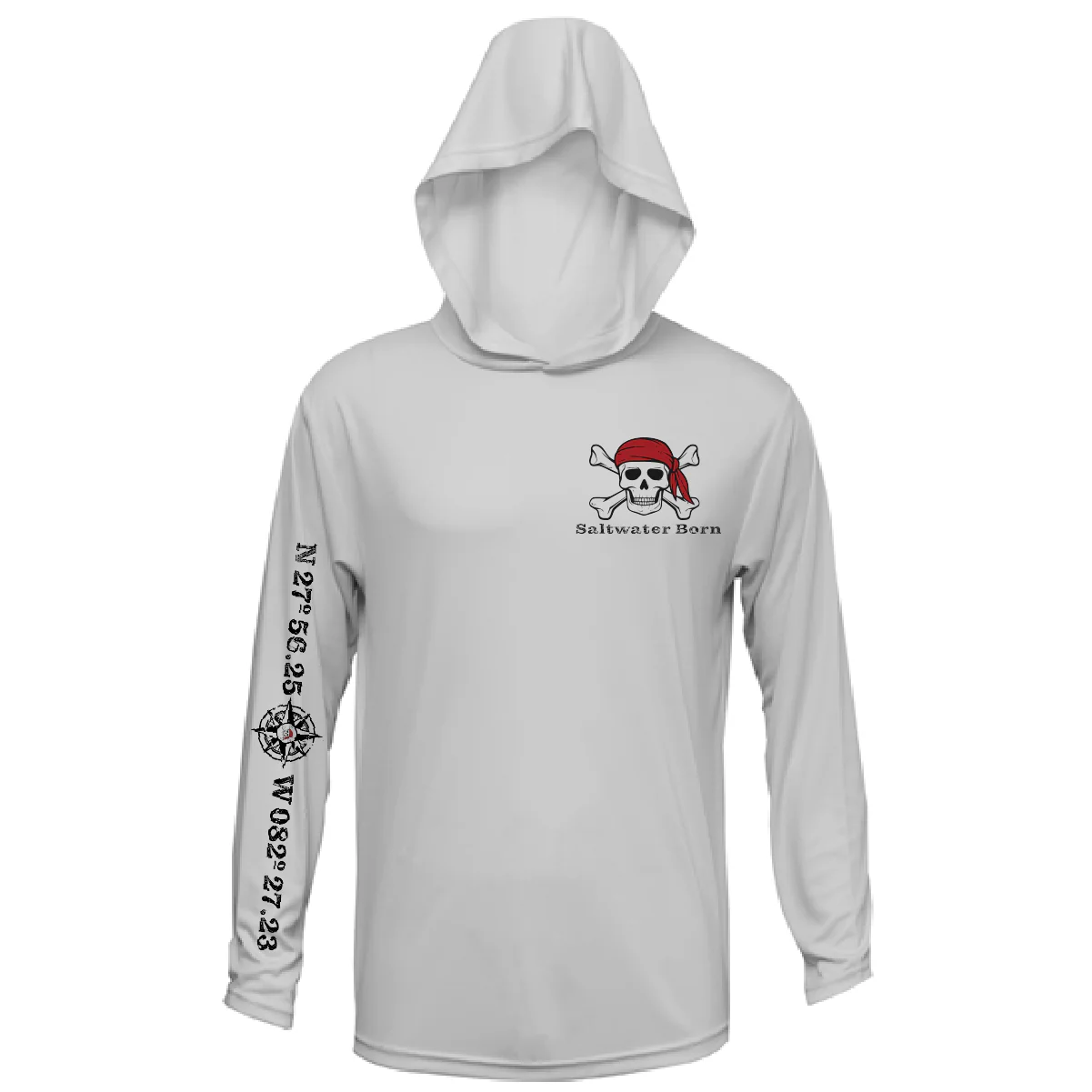 Saltwater Born "All for Rum and Rum for All" Long Sleeve UPF 50+ Dry-Fit Hoodie - Image 9
