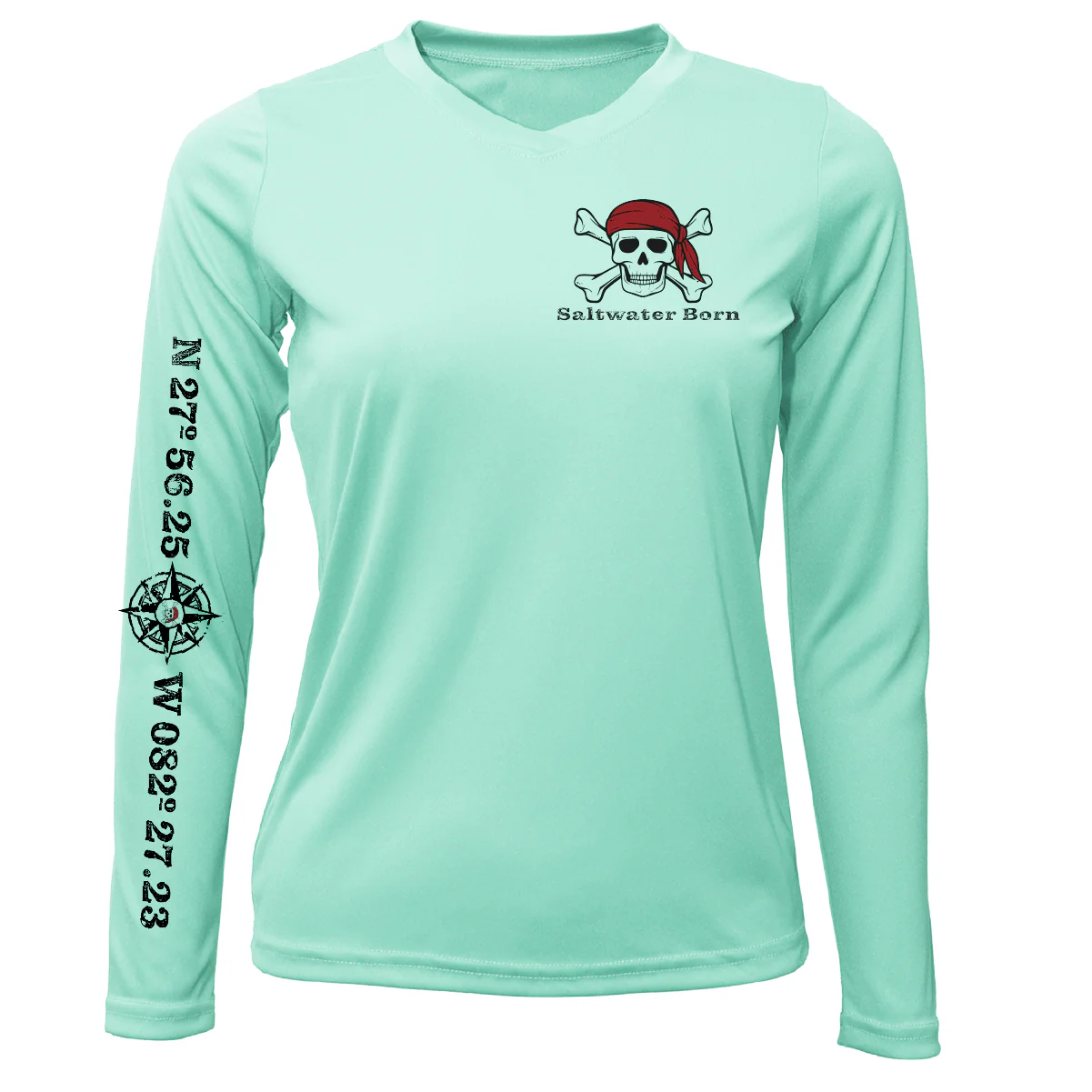 Saltwater Born "All for Rum and Rum for All" Women's Long Sleeve UPF 50+ Dry-Fit Shirt - Image 8