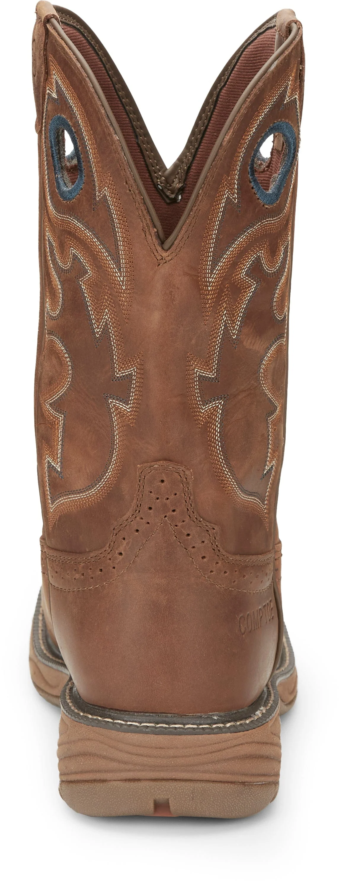 Justin Men's Stampede Rush Barley Brown Waterproof Nano Composite Toe Work Boots SE4334 - Image 6