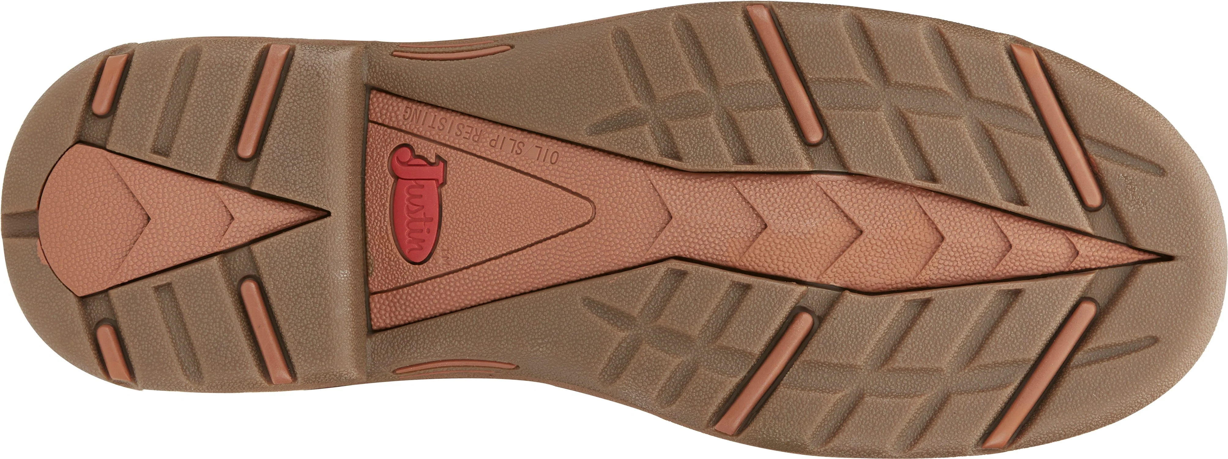 Justin Men's Stampede Rush Barley Brown Waterproof Nano Composite Toe Work Boots SE4334 - Image 9