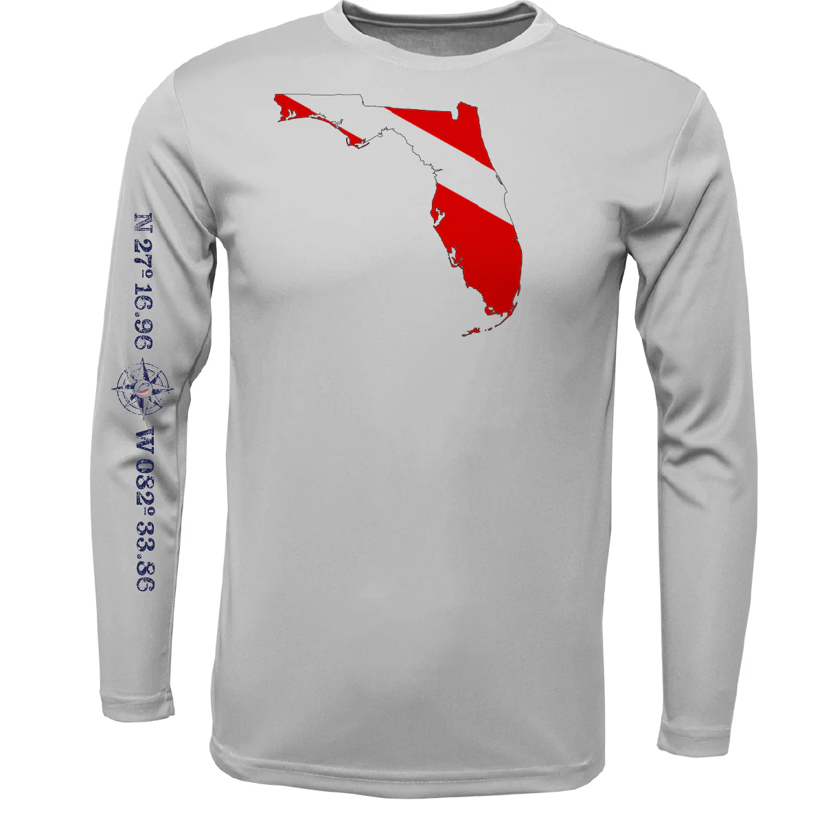 Siesta Key, FL Florida Diver Long Sleeve UPF 50+ Dry-Fit Shirt - Image 3