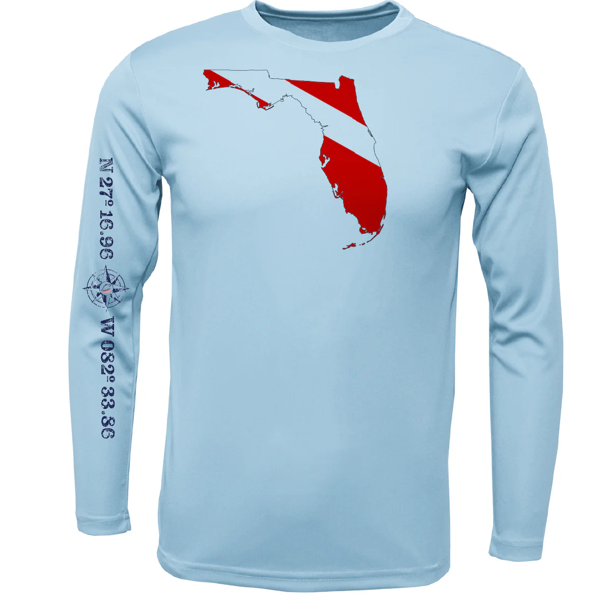 Siesta Key, FL Florida Diver Long Sleeve UPF 50+ Dry-Fit Shirt - Image 4