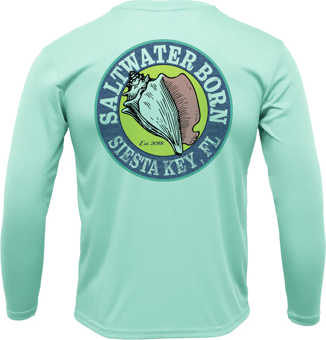 Siesta Key, FL Florida Flag Long Sleeve UPF 50+ Dry-Fit Shirt - Image 10