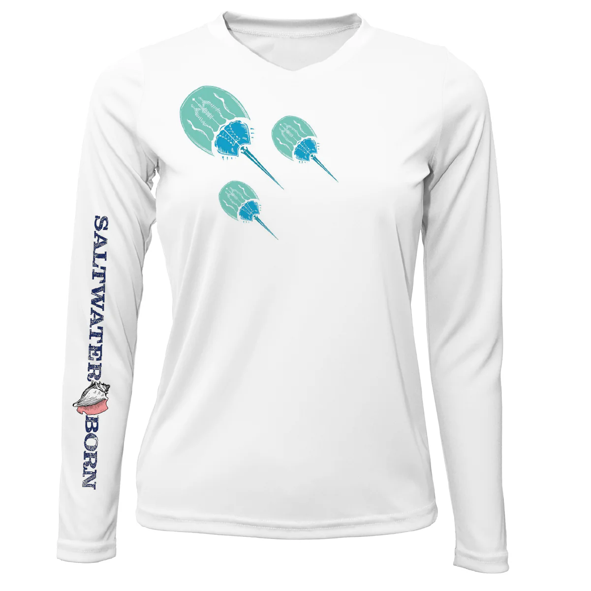 Siesta Key Horseshoe Crab Women's Long Sleeve UPF 50+ Dry-Fit Shirt - Image 11