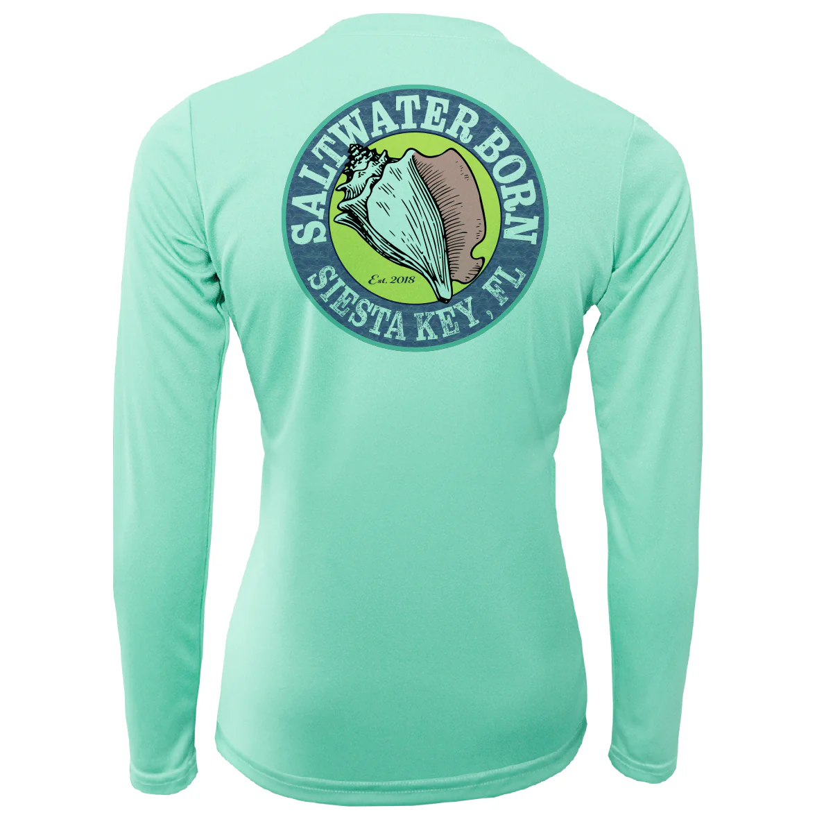 Siesta Key Horseshoe Crab Women's Long Sleeve UPF 50+ Dry-Fit Shirt - Image 2