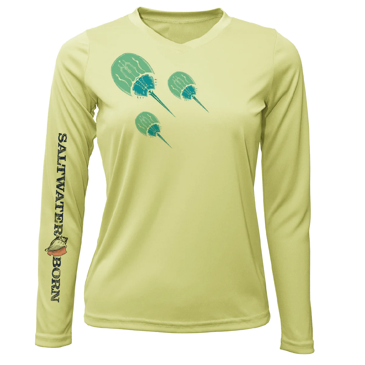Siesta Key Horseshoe Crab Women's Long Sleeve UPF 50+ Dry-Fit Shirt - Image 5