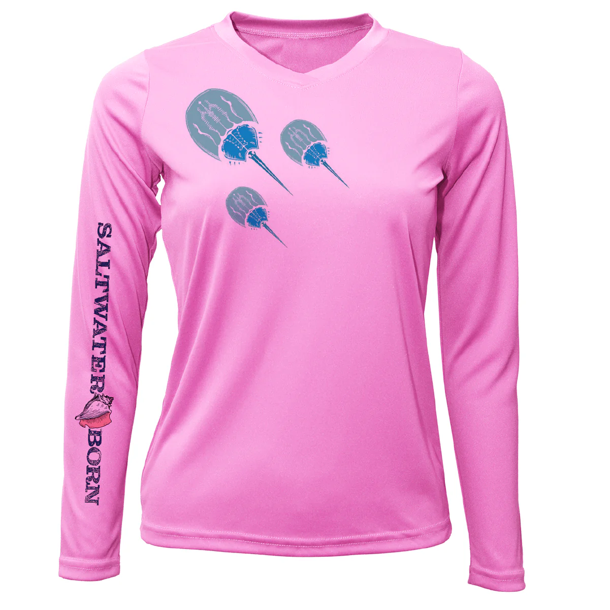 Siesta Key Horseshoe Crab Women's Long Sleeve UPF 50+ Dry-Fit Shirt - Image 7