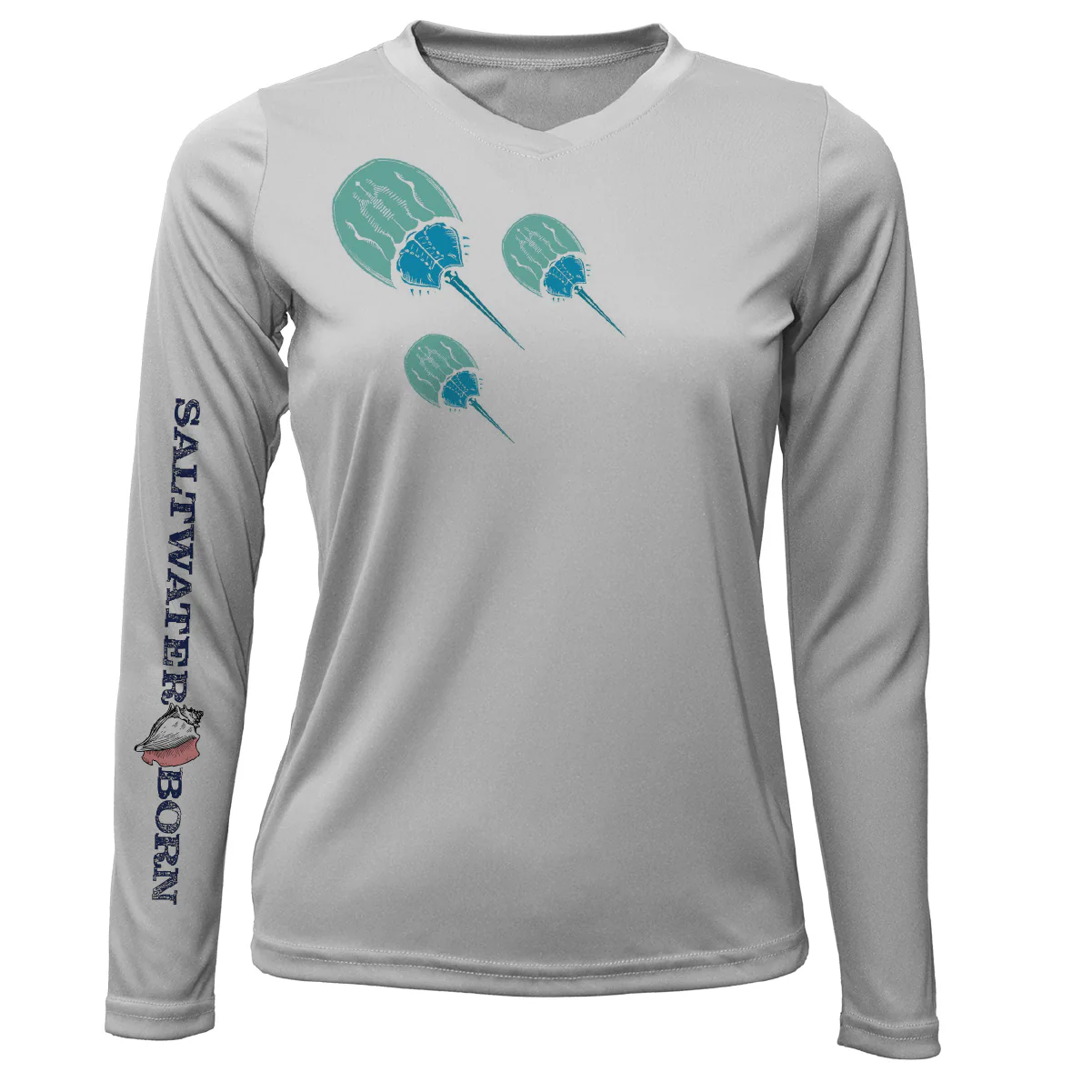 Siesta Key Horseshoe Crab Women's Long Sleeve UPF 50+ Dry-Fit Shirt - Image 9