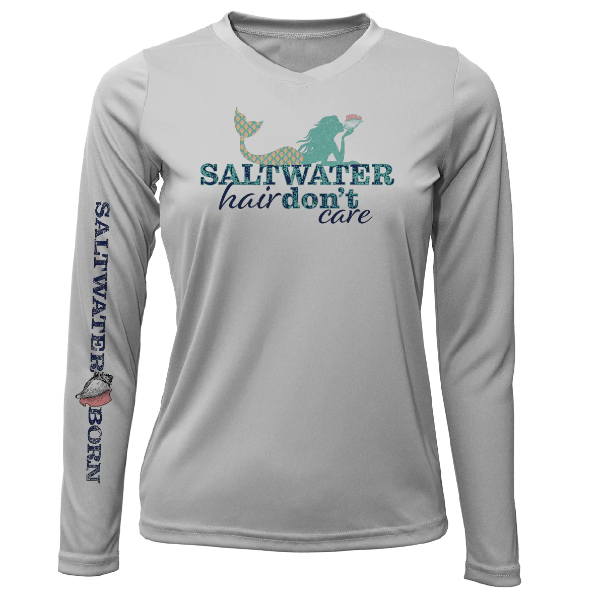 Siesta Key "Saltwater Hair...Don't Care" Long Sleeve UPF 50+ Dry-Fit Shirt - Image 11