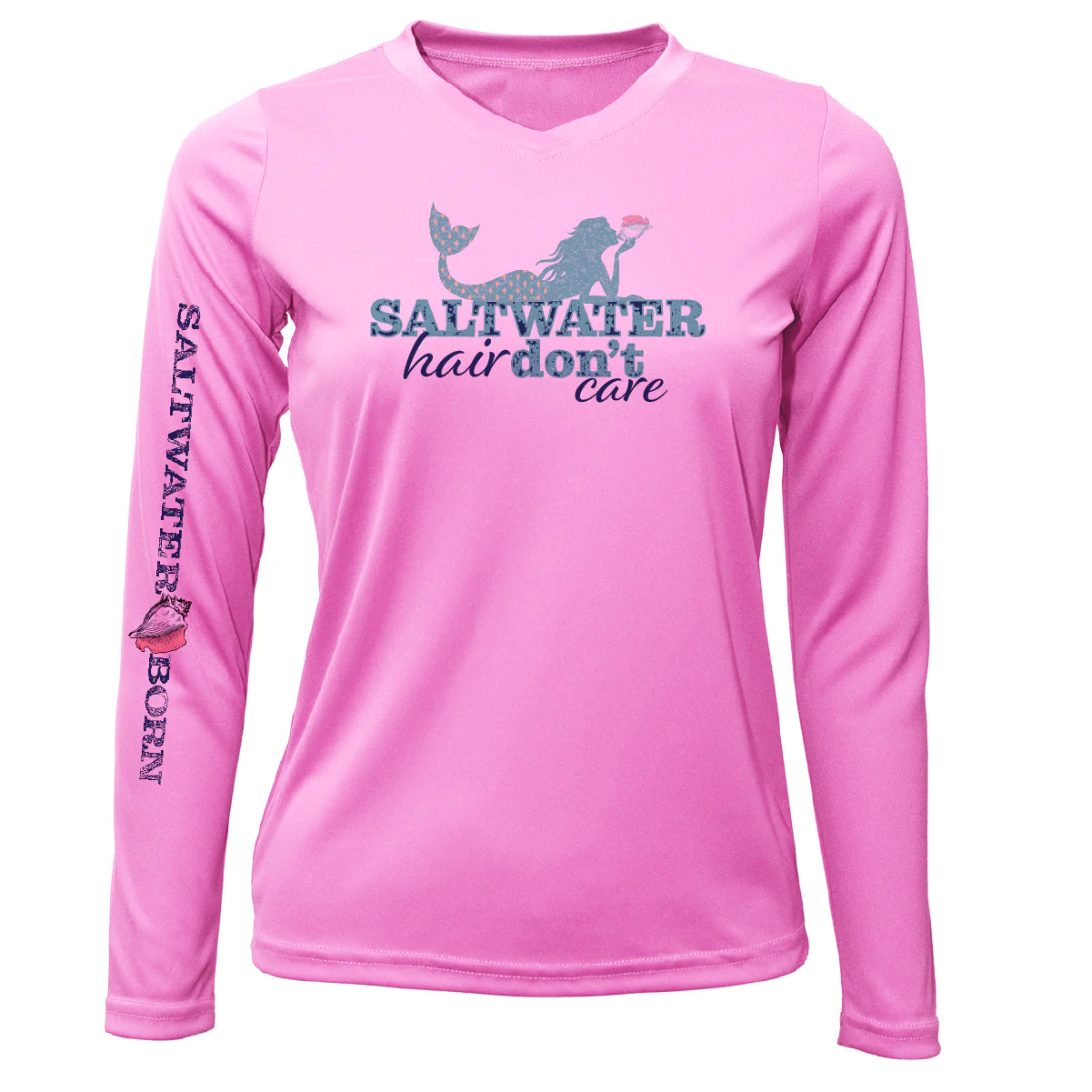Siesta Key "Saltwater Hair...Don't Care" Long Sleeve UPF 50+ Dry-Fit Shirt - Image 3