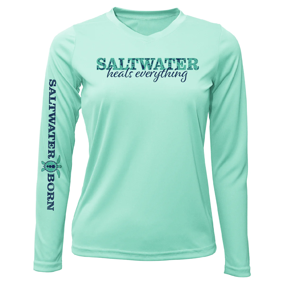 Siesta Key "Saltwater Heals Everything" Long Sleeve UPF 50+ Dry-Fit Shirt - Image 5