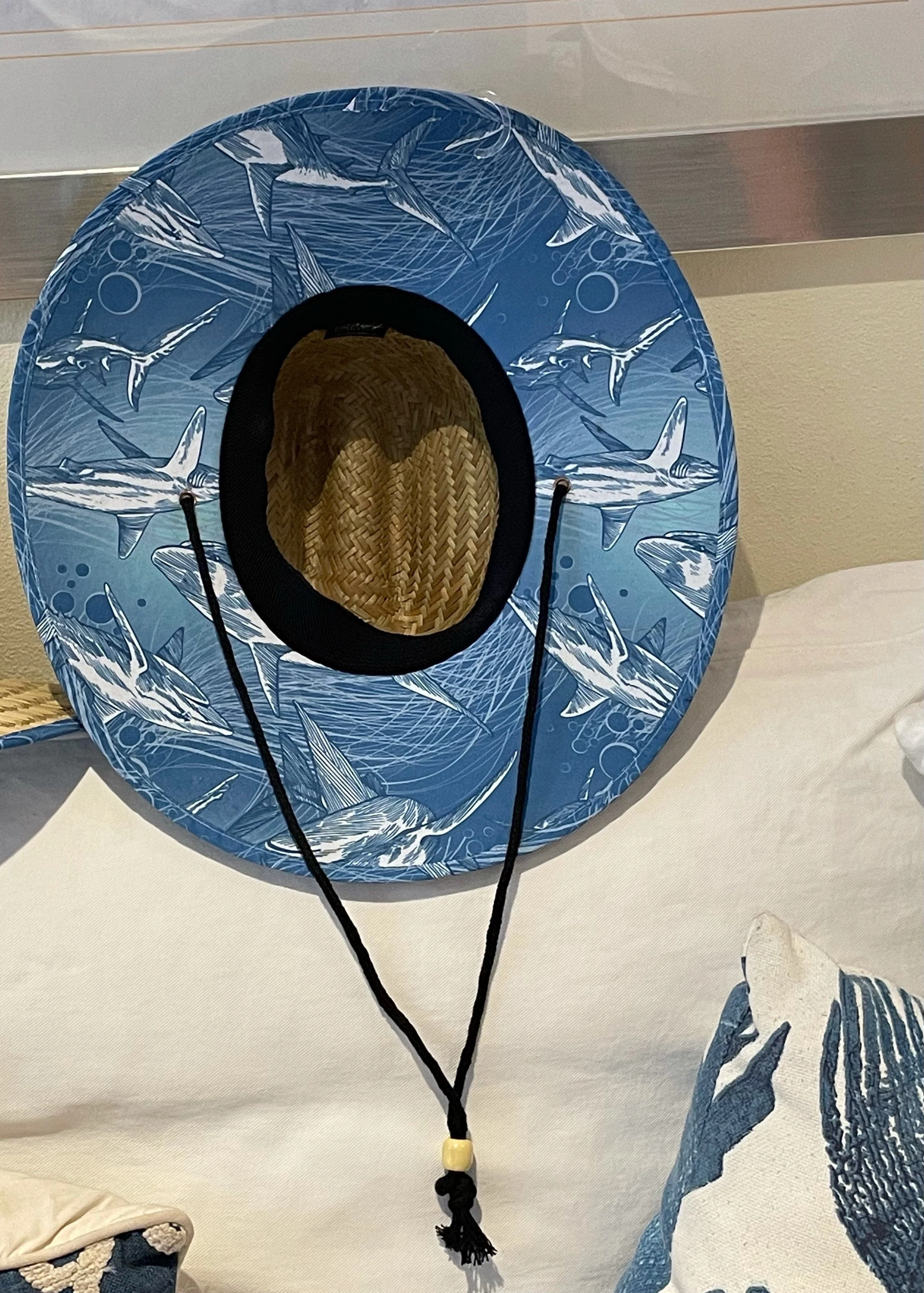 Siesta Key Shark Brim Lifeguard Straw Hat - Image 2