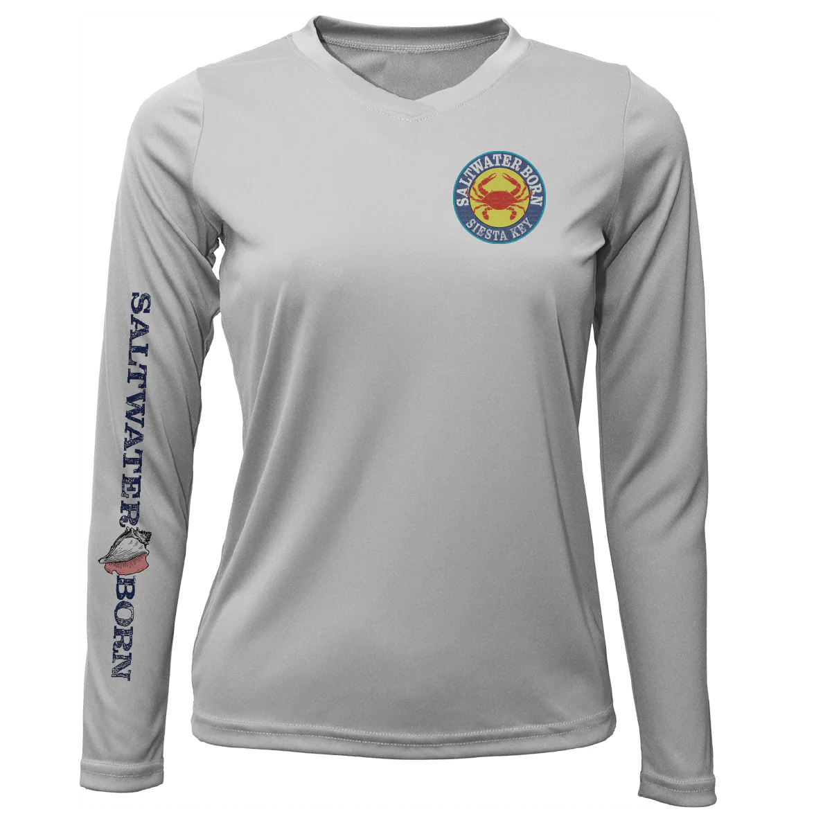 Siesta Key Steamed Crab Women's Long Sleeve UPF 50+ Dry-Fit Shirt
