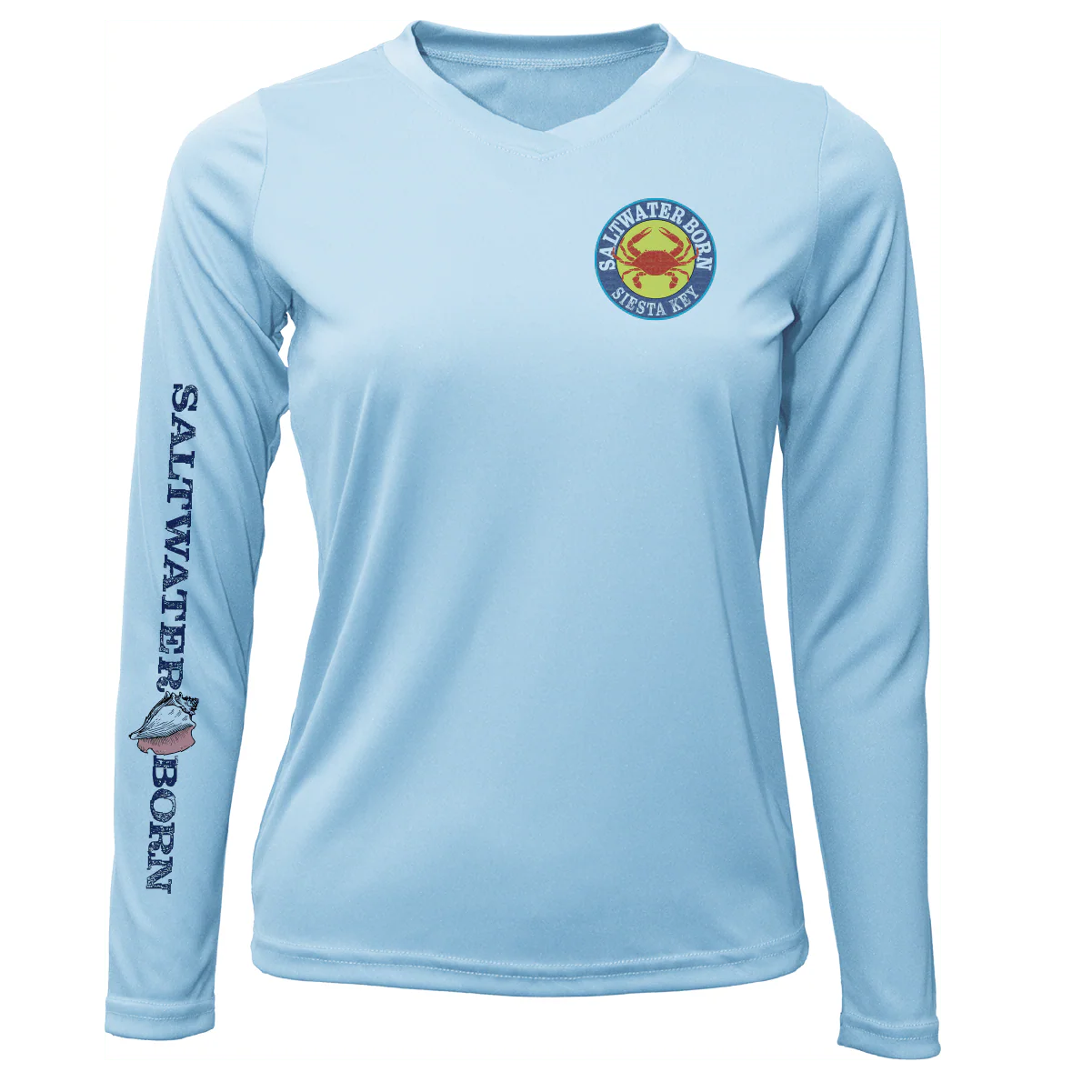 Siesta Key Steamed Crab Women's Long Sleeve UPF 50+ Dry-Fit Shirt - Image 3