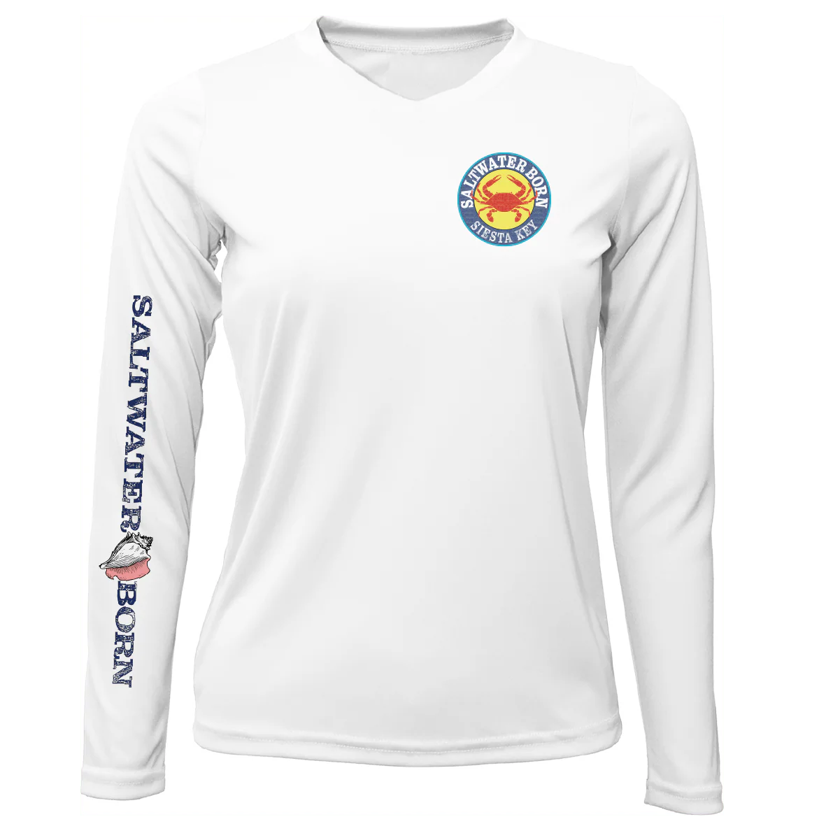 Siesta Key Steamed Crab Women's Long Sleeve UPF 50+ Dry-Fit Shirt - Image 4