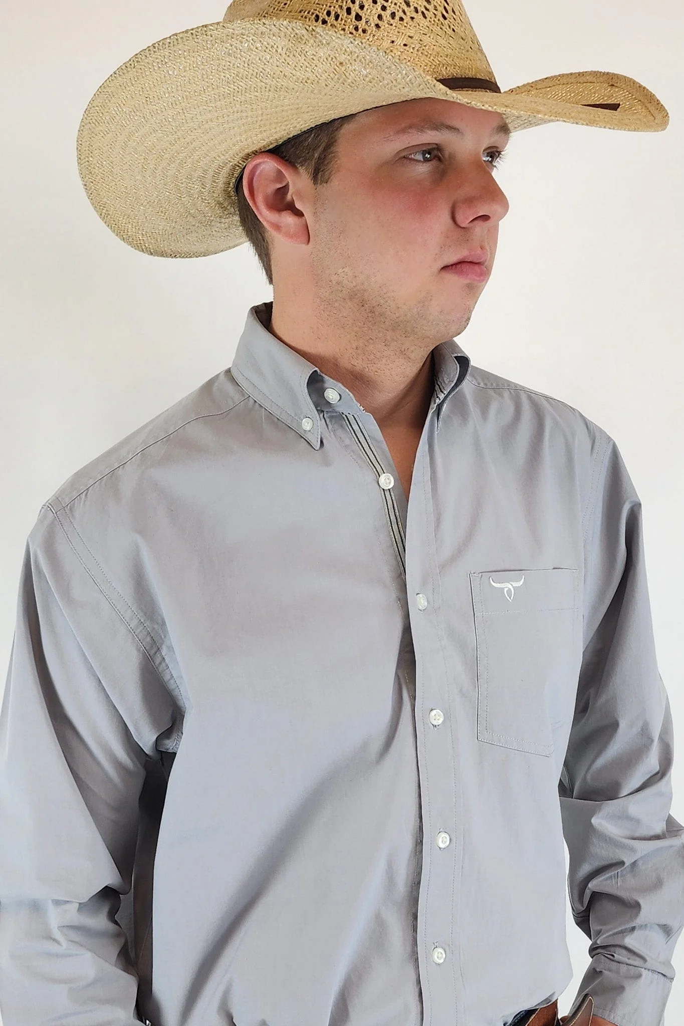 Signature Series - Bandit - Solid Charcoal Gray, Option Cuff, Classic Fit Shirt - Image 2