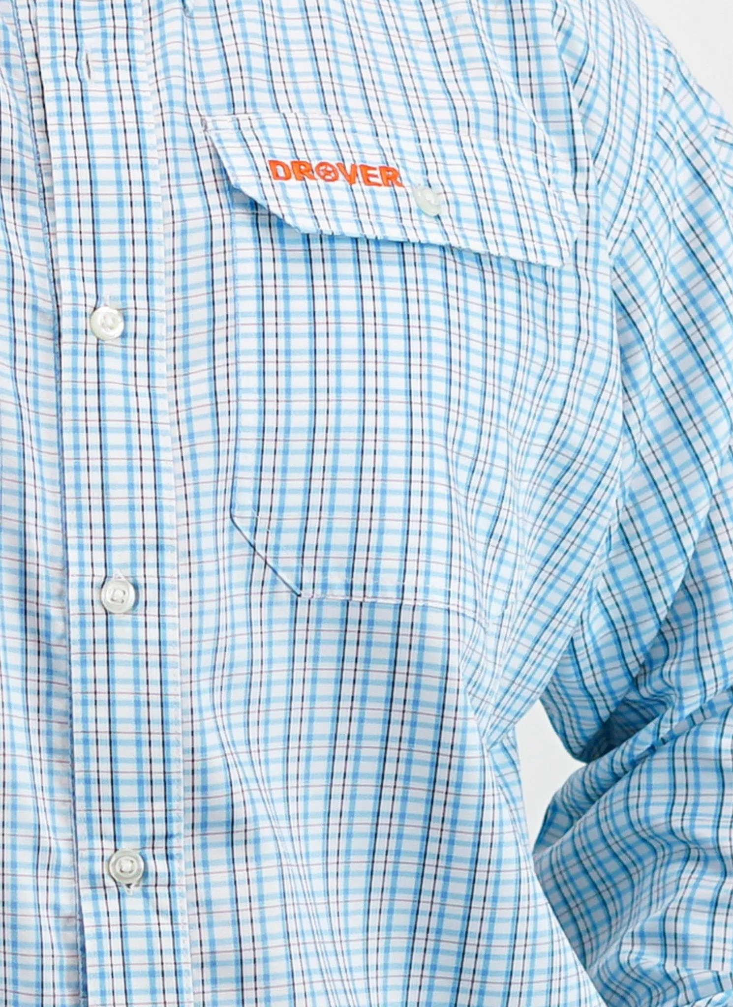 Signature Series - Bonanza - Wrinkle Free, Vent, Print, Classic Fit Shirt (Blue Plaid) - Image 4