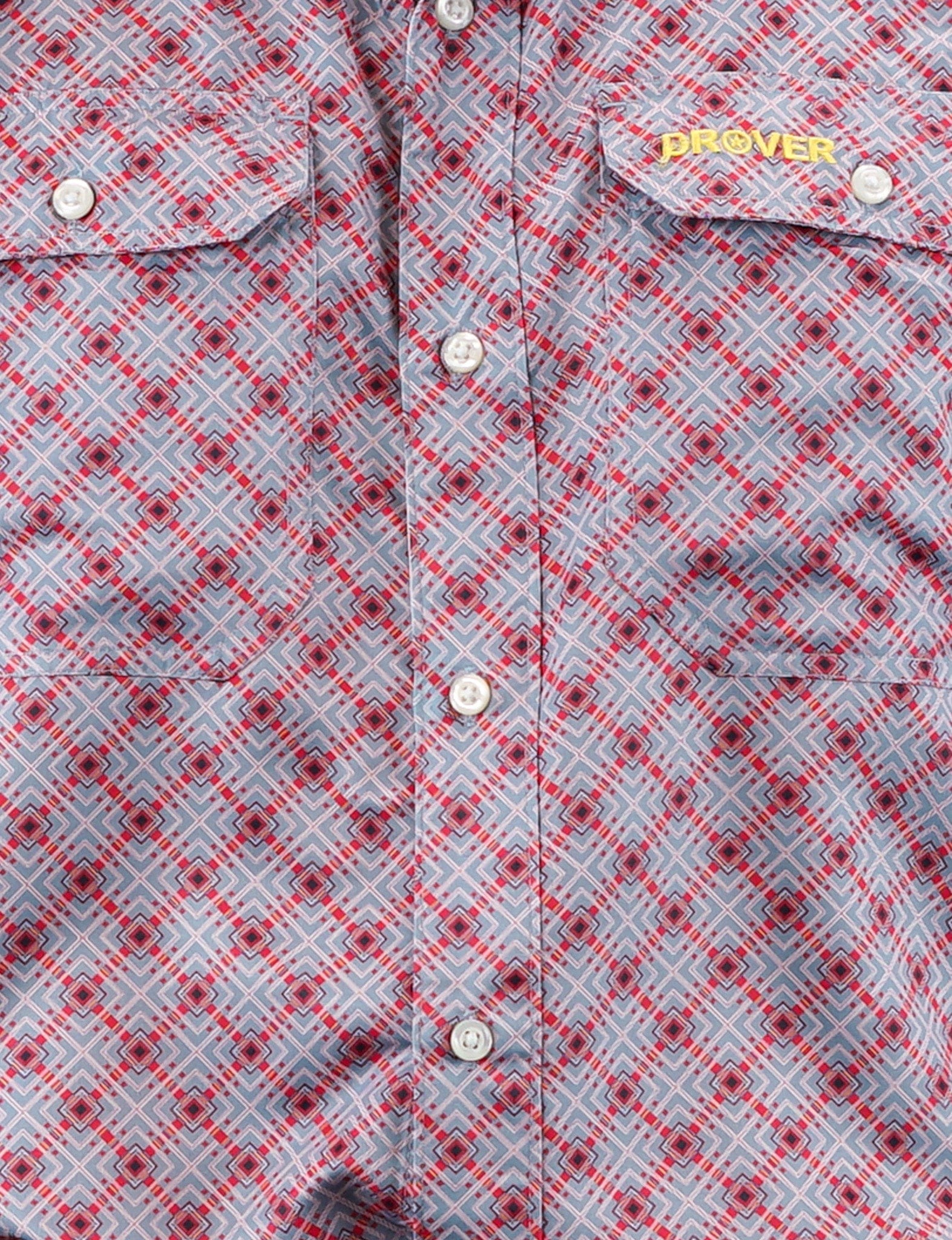 Signature Series - Corral - Vented, Moisture Wicking, Red and Gray Print, Classic Fit Vented Shirt - Image 4