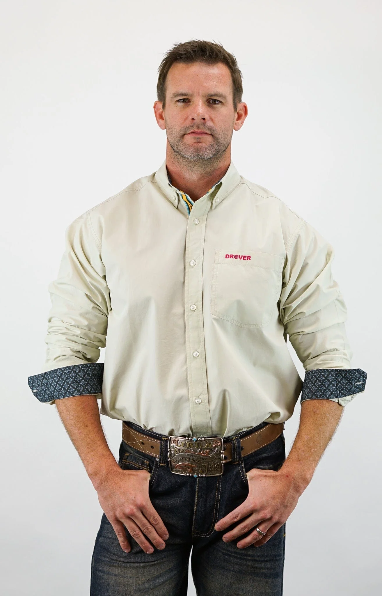 Signature Series - Sidewinder - Solid Oatmeal, Option Cuff, Classic Fit Shirt - Image 3