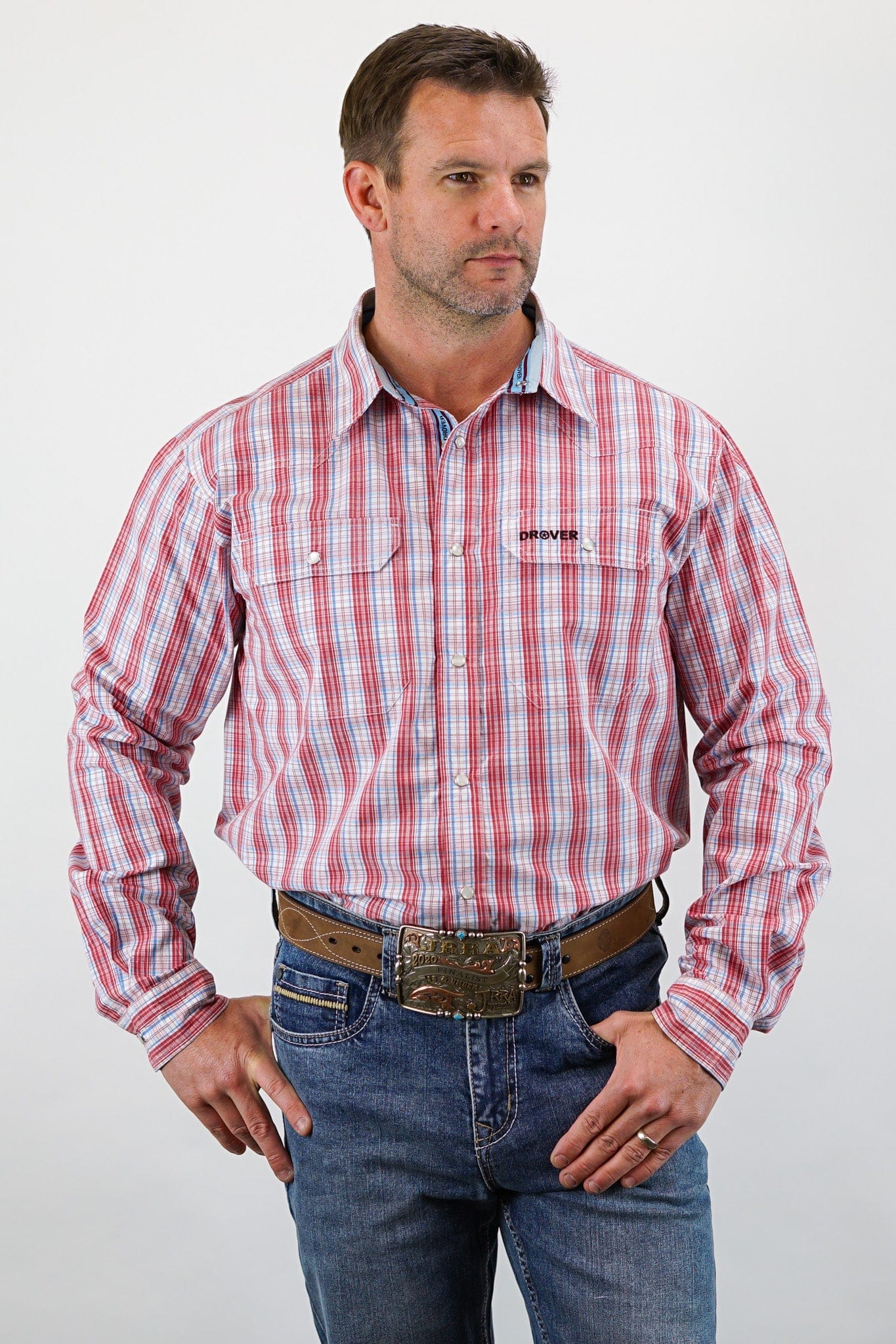 Signature Series - Twister - Red, White and Blue, Option Cuff, Pearl Snap, Classic Fit Shirt - Image 2