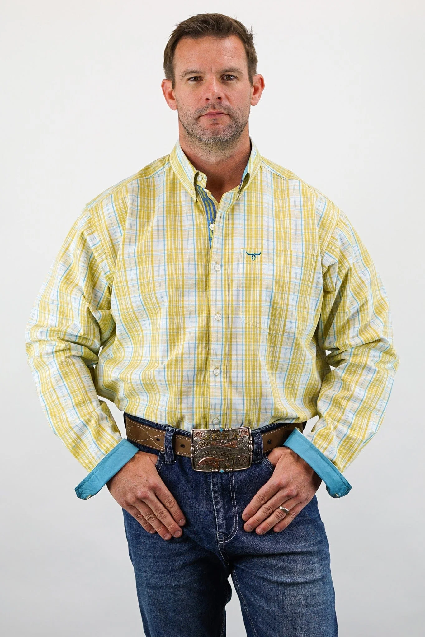 Signature Series - Winchester - Yellow Plaid, Option Cuff, Classic Fit Shirt