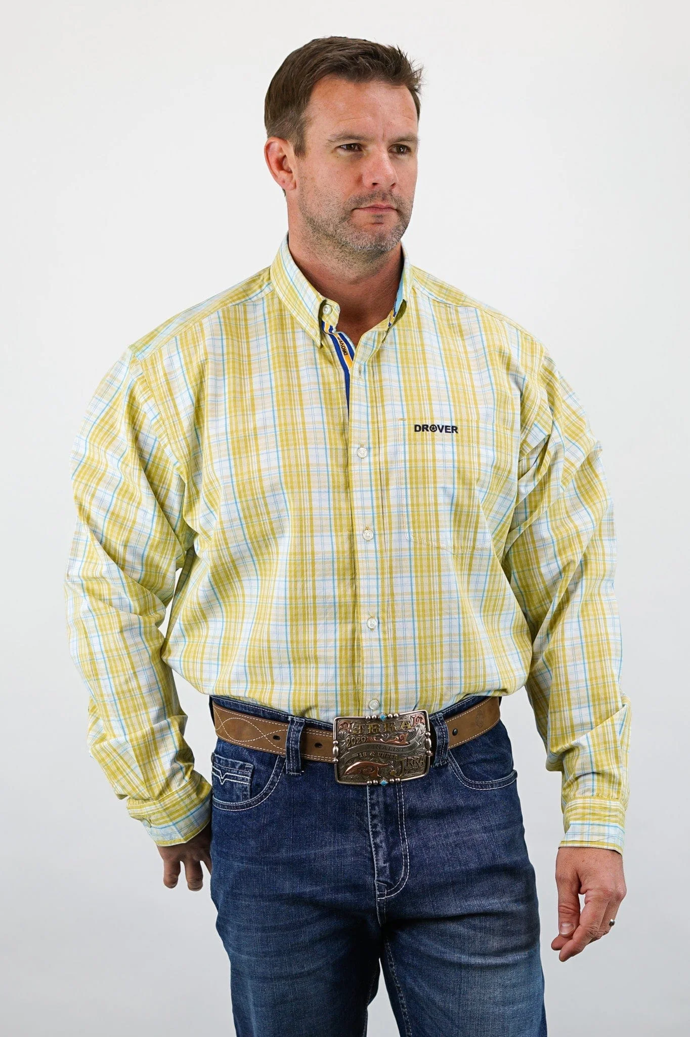 Signature Series - Winchester - Yellow Plaid, Option Cuff, Classic Fit Shirt - Image 2