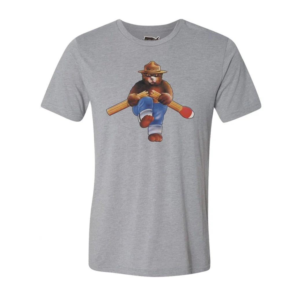 Smokey Bear Matchstick Crewneck Tee (Unisex) - Image 3