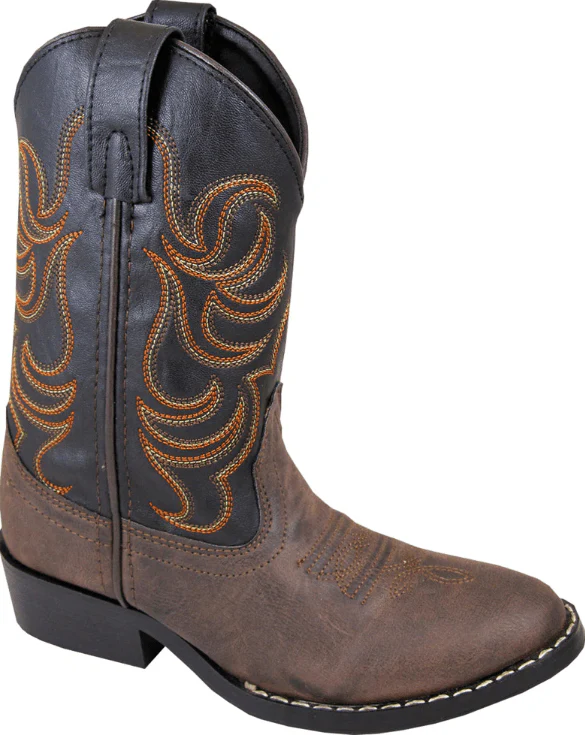 Smoky Mountain Kids Monterey Brown/Black Round Toe Western Boots 1575C