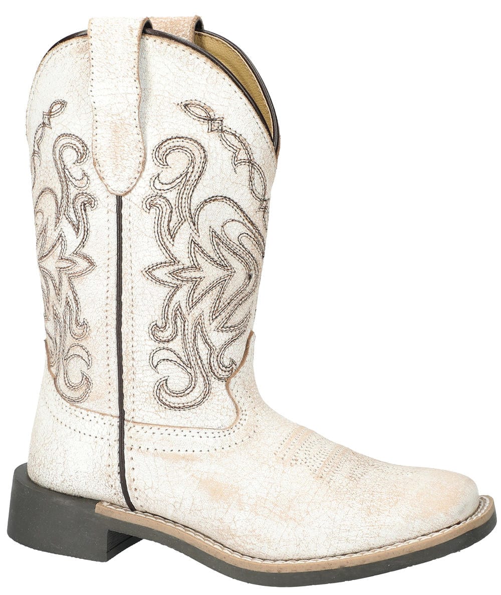 Smoky Mountain Girls Georgia White Antique Leather Boots 3318Y