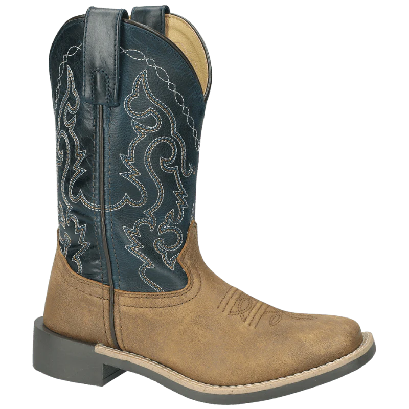 Smoky Mountain Kids Midland Brown/Midnight Blue Western Boots 3300C