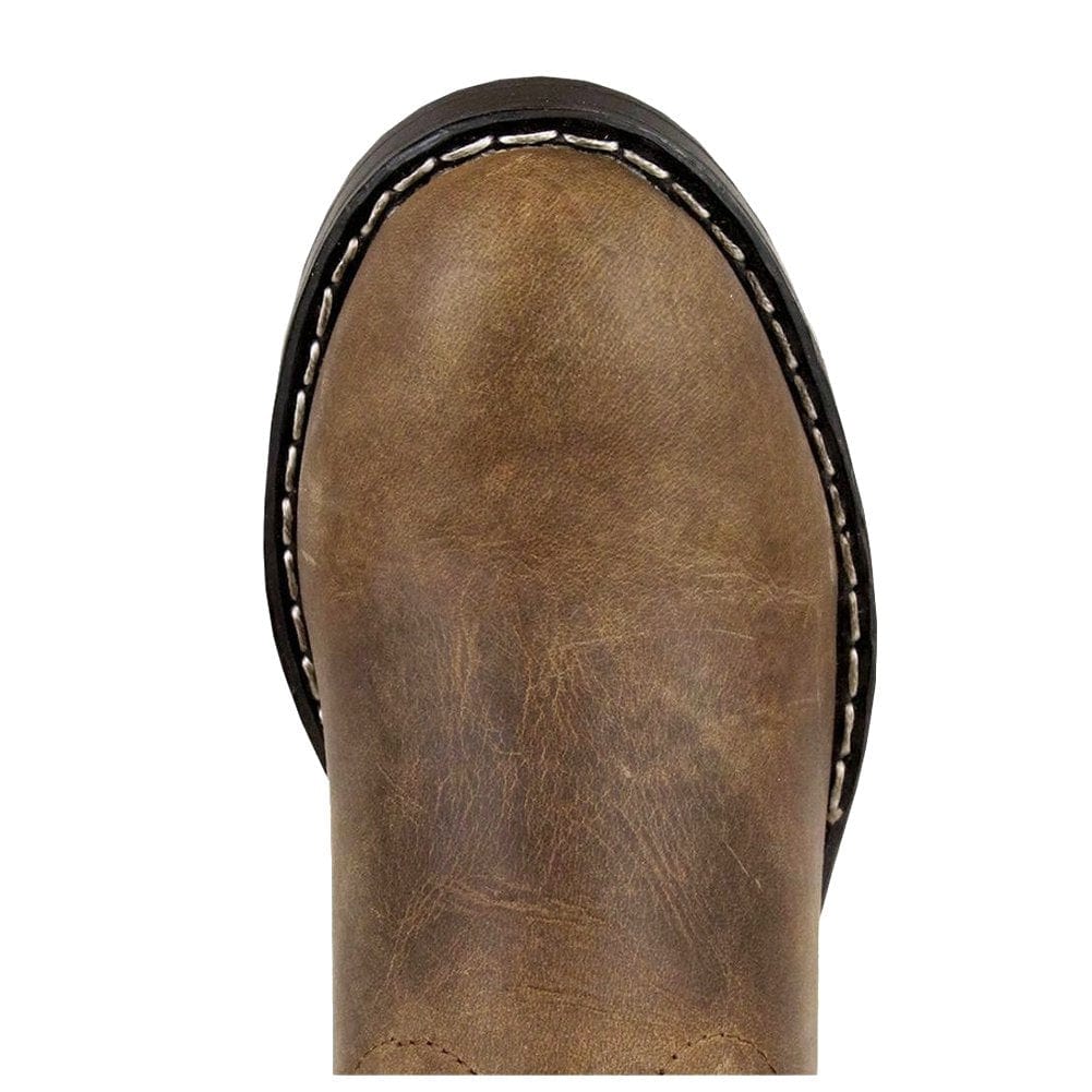 Smoky Mountain Kids Brown Soft Leather Roper Western Boots 3036C - Image 2