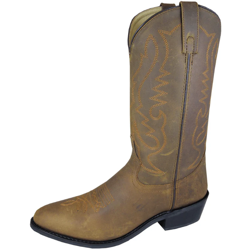 Smoky Mountain Men's Denver Brown Oil Distressed Western Boots 4034 - Image 2