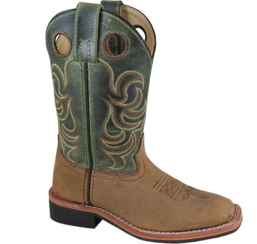 Smoky Mountain Youth Jesse Green Square Toe Western Boots 3667Y