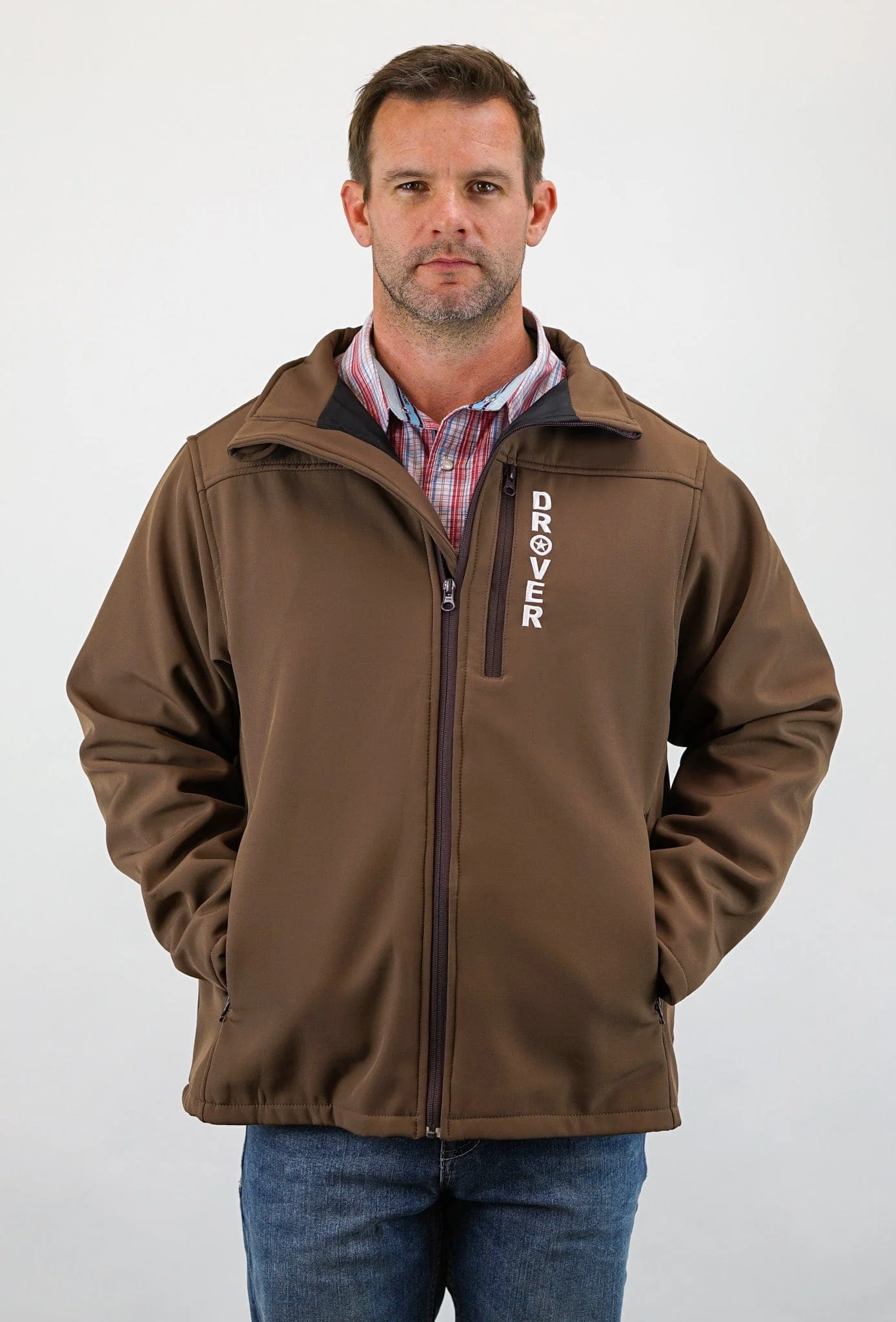 Softshell Jacket, With Concealed Carry Holster - Brown - Image 4