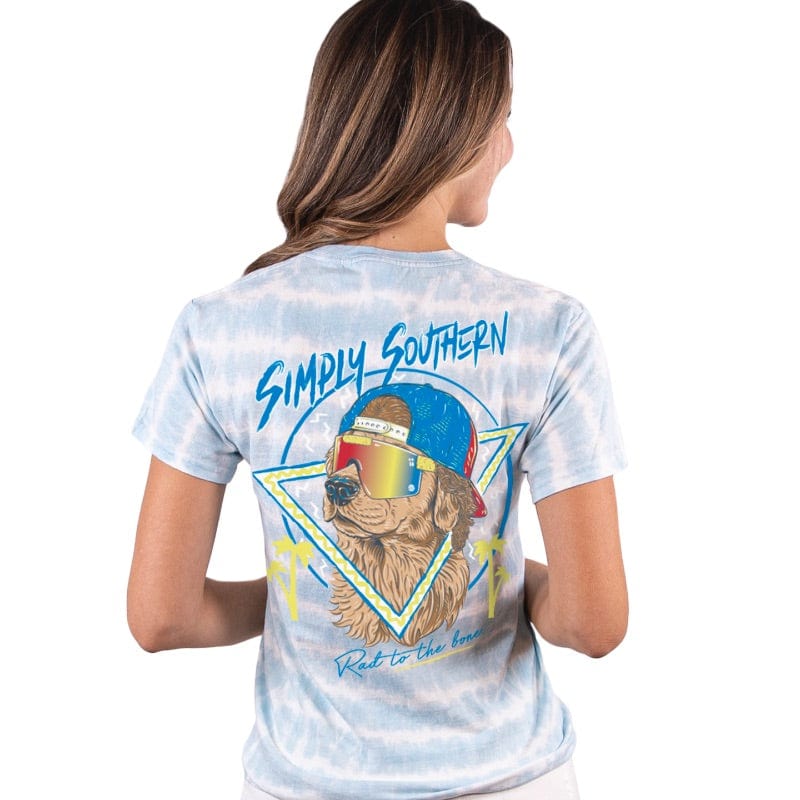 Simply Southern Women's "Nineties Dog" Tie Dye SS Tee