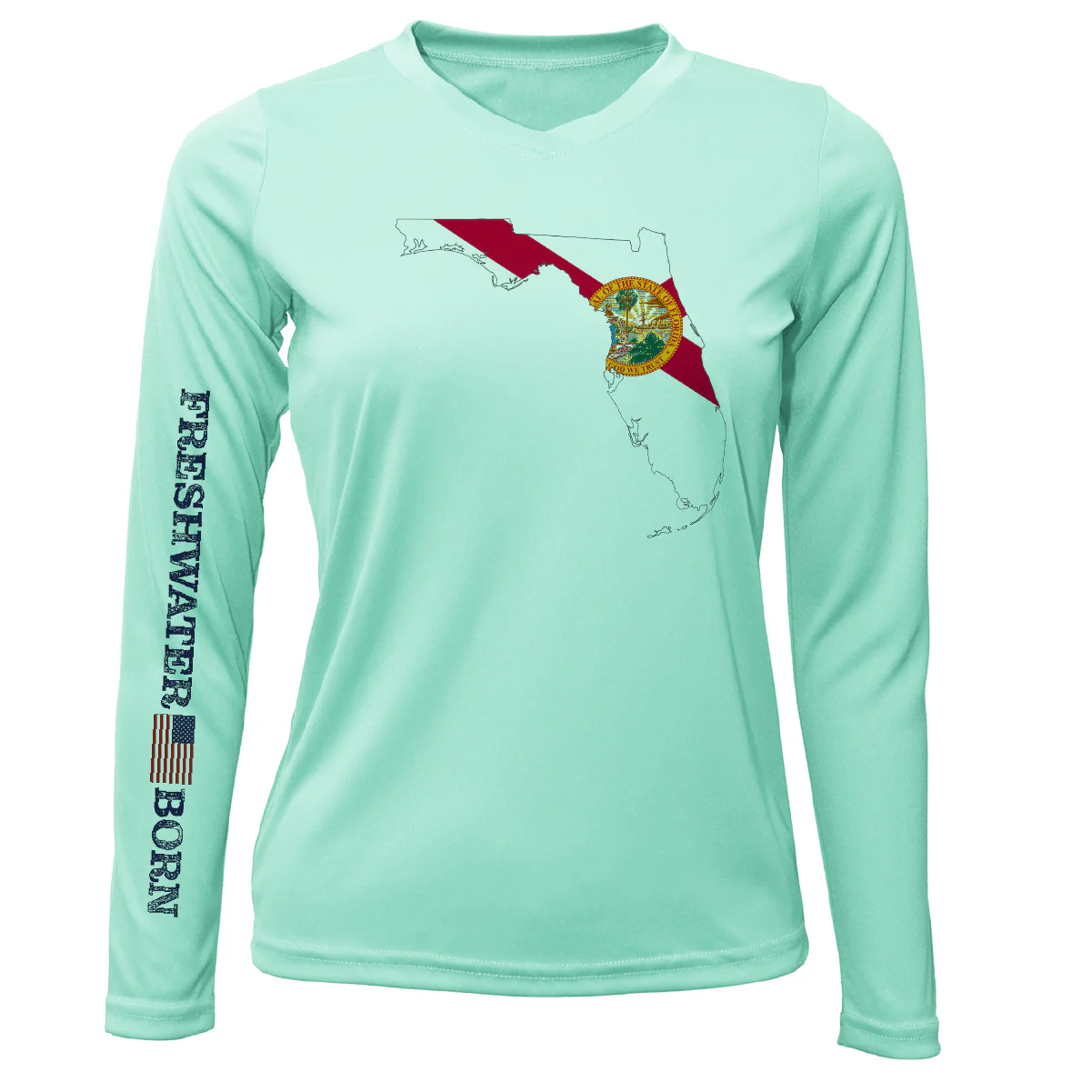 State of Florida Freshwater Born Women's Long Sleeve UPF 50+ Dry-Fit Shirt - Image 11