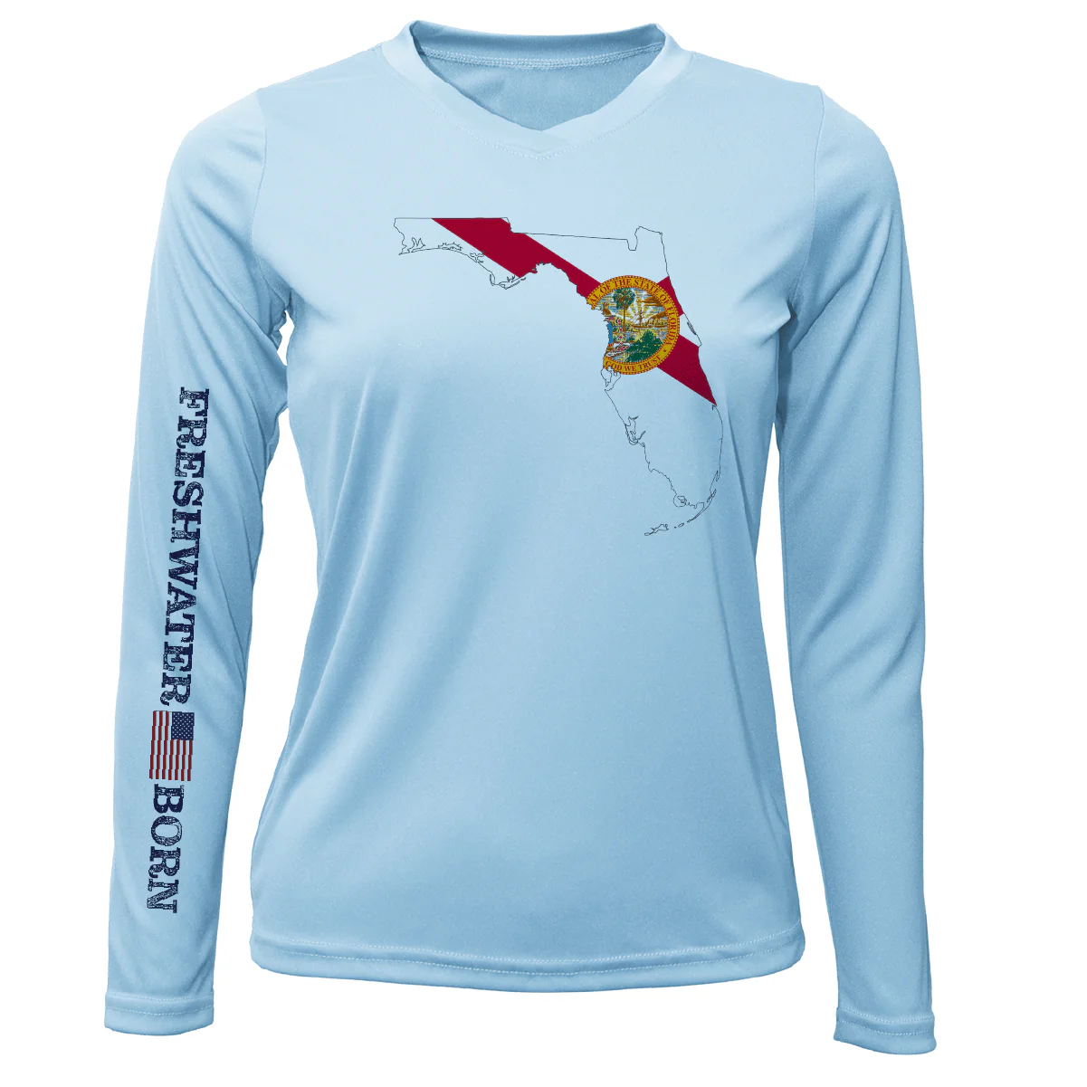 State of Florida Freshwater Born Women's Long Sleeve UPF 50+ Dry-Fit Shirt - Image 3