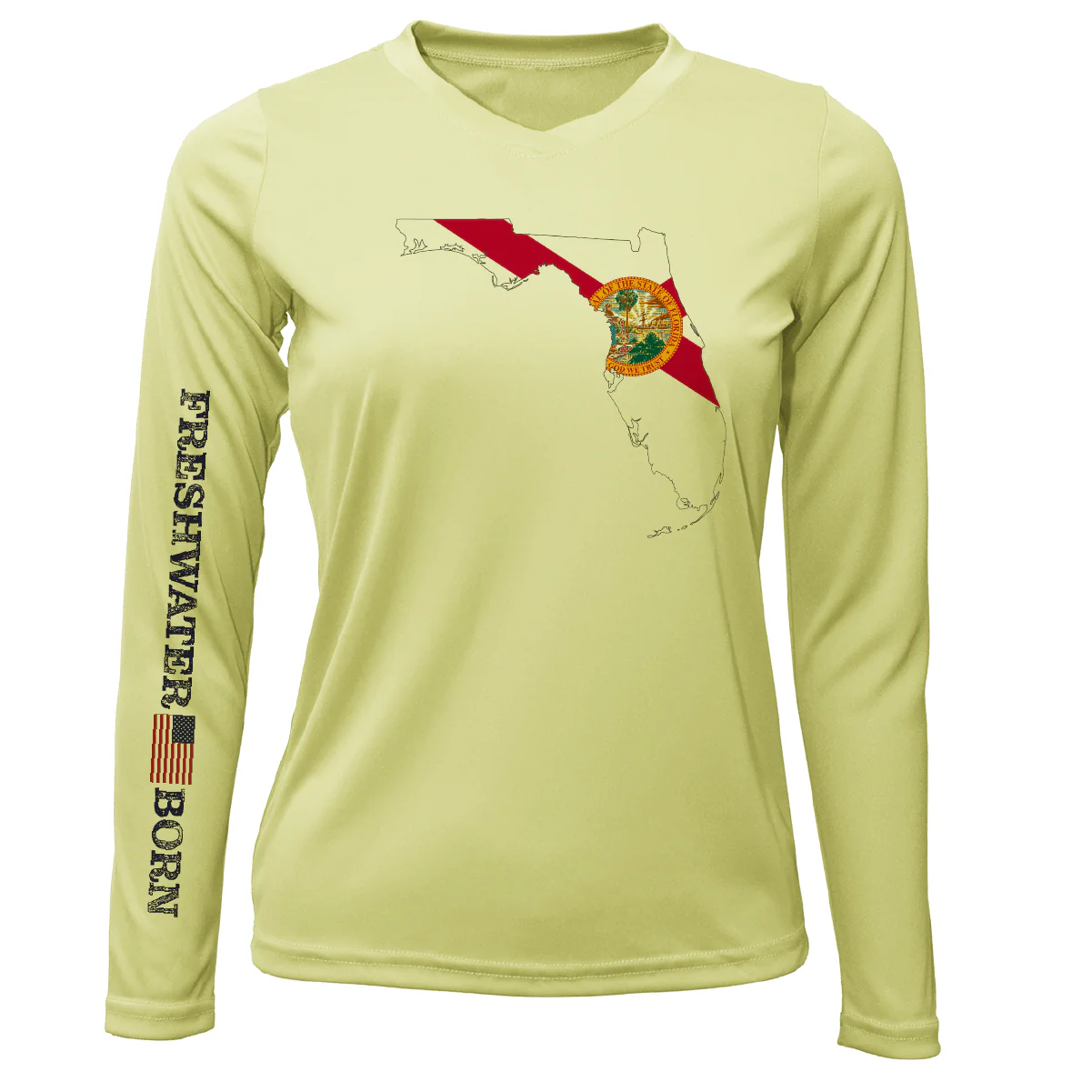 State of Florida Freshwater Born Women's Long Sleeve UPF 50+ Dry-Fit Shirt - Image 5