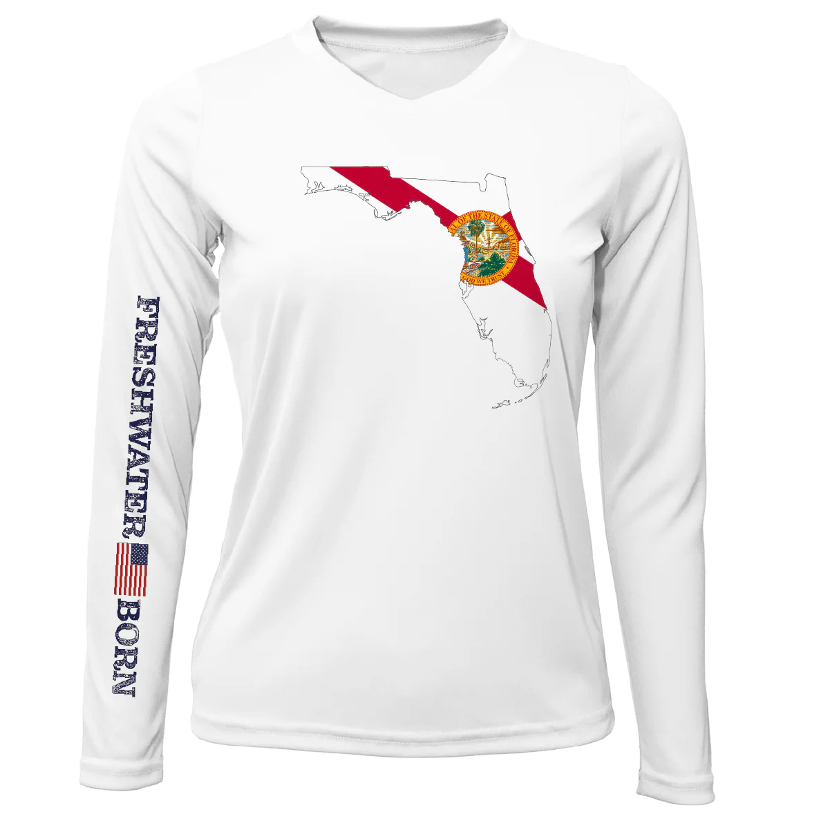 State of Florida Freshwater Born Women's Long Sleeve UPF 50+ Dry-Fit Shirt - Image 7