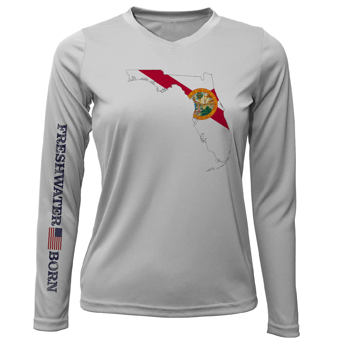 State of Florida Freshwater Born Women's Long Sleeve UPF 50+ Dry-Fit Shirt - Image 9