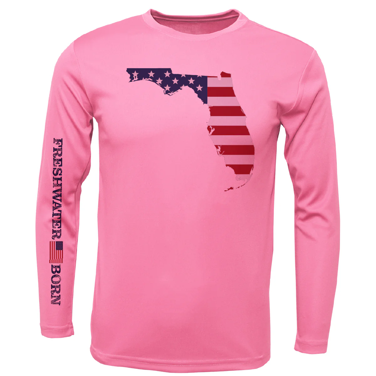 State of Florida USA Freshwater Born Girl's Long Sleeve UPF 50+ Dry-Fit Shirt - Image 11