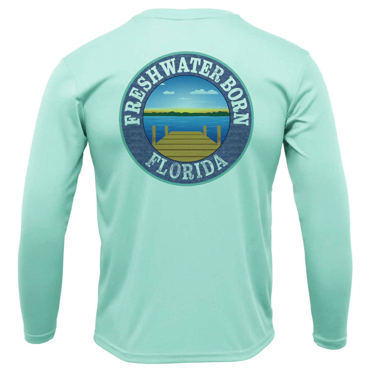 State of Florida USA Freshwater Born Men's Long Sleeve UPF 50+ Dry-Fit Shirt - Image 10