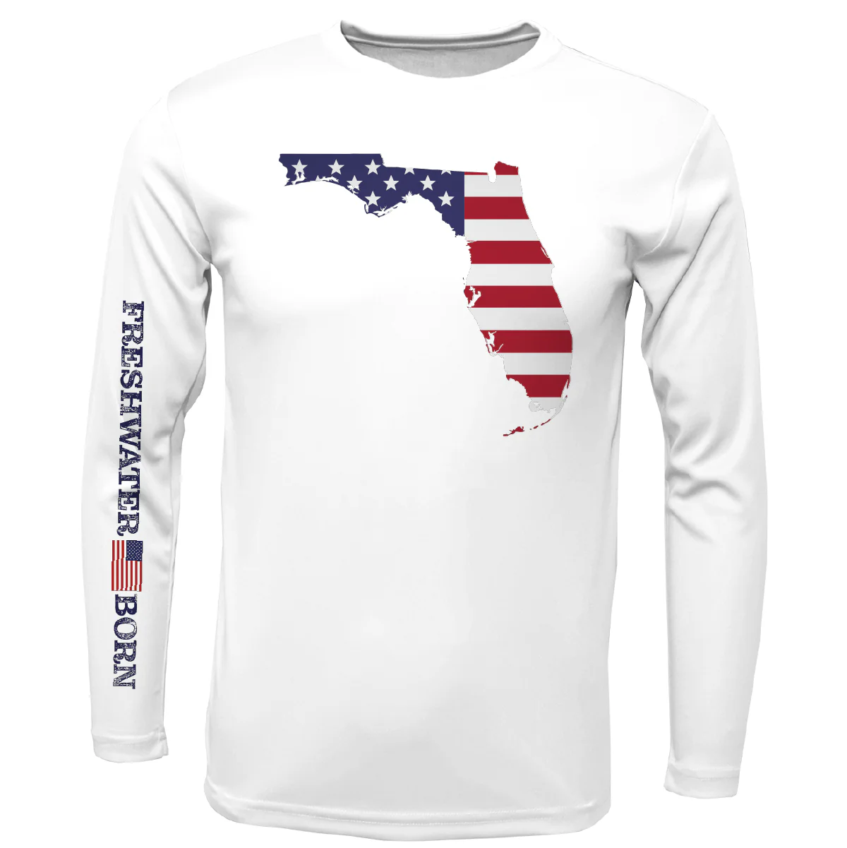State of Florida USA Freshwater Born Men's Long Sleeve UPF 50+ Dry-Fit Shirt - Image 3